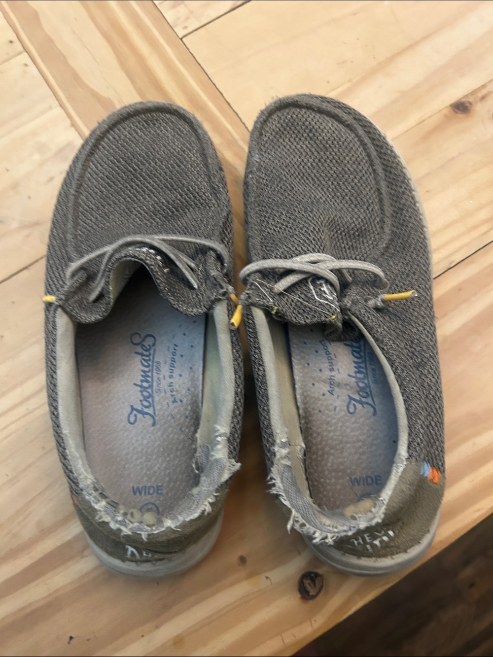 Hey Dude Olive Green Knit Slip-On Loafers